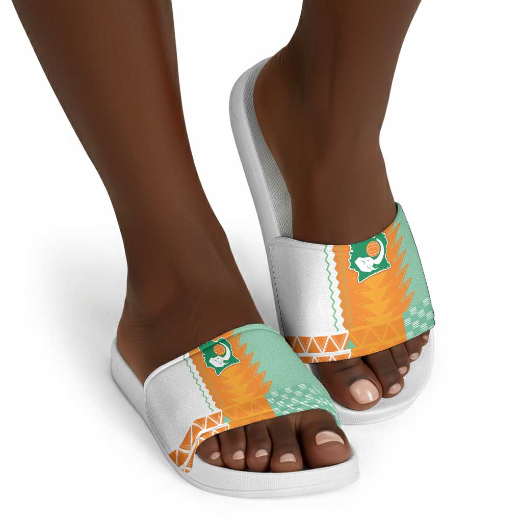 Ivory Coast Football Slide Sandals Côte d'Ivoire-Tribal Sporty Style - African Pride