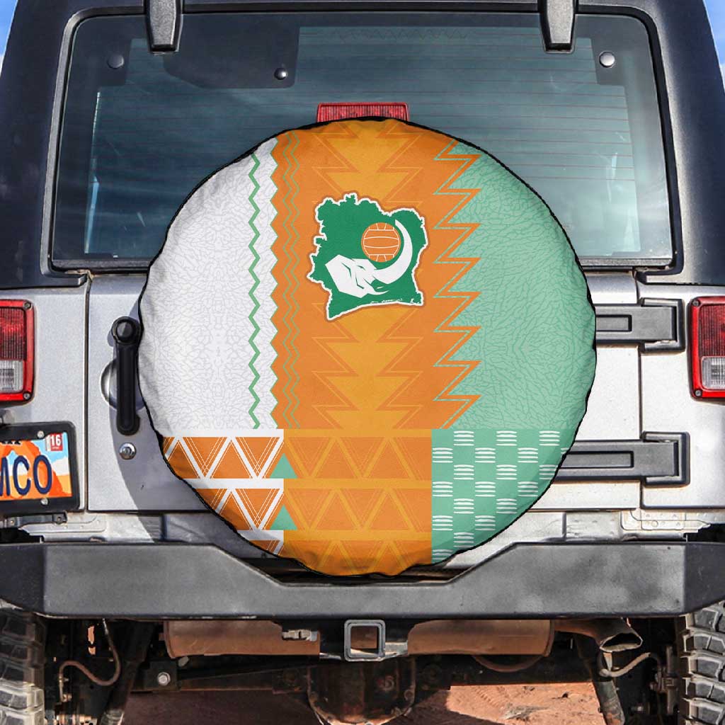 Ivory Coast Football Spare Tire Cover Côte d'Ivoire-Tribal Sporty Style - African Pride