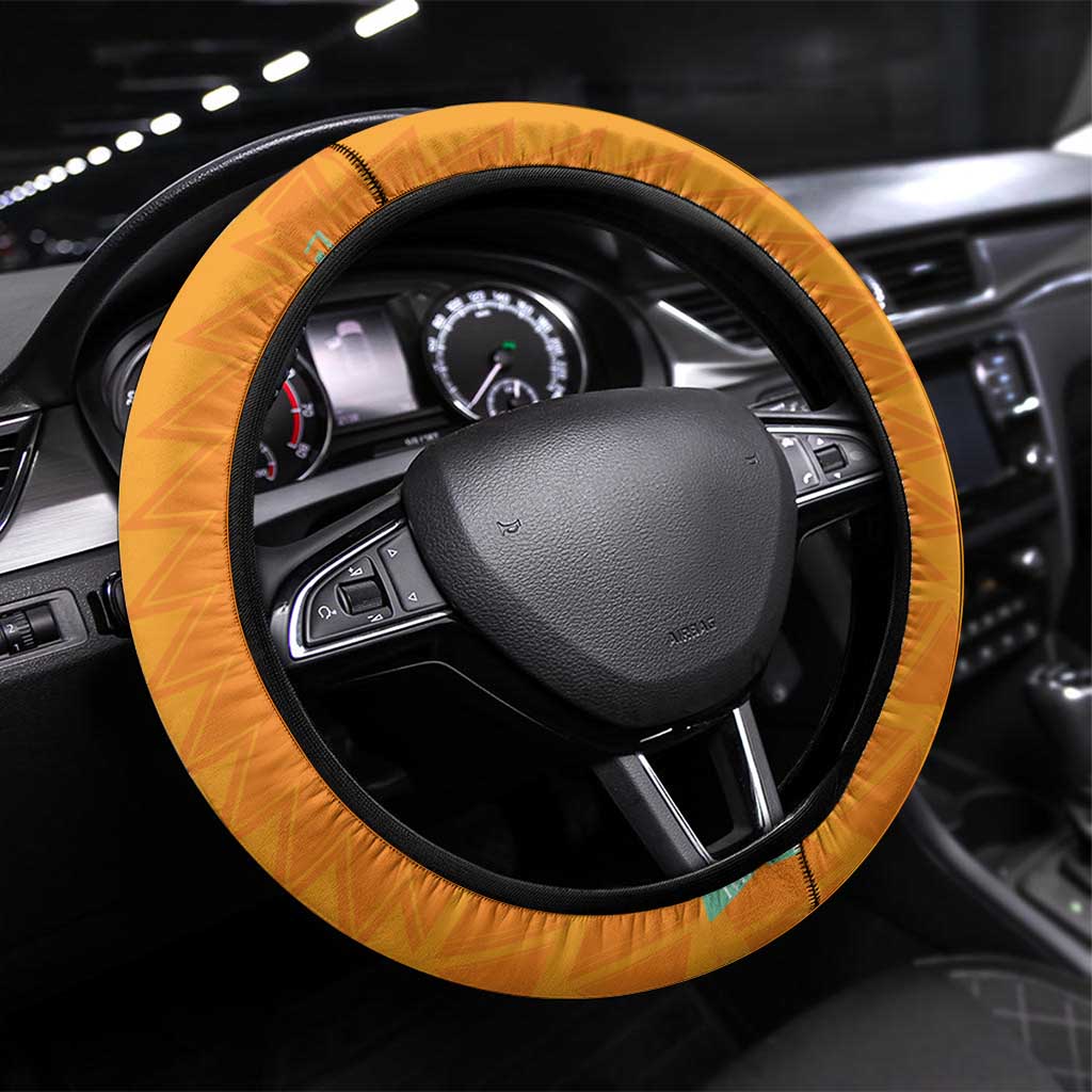 Ivory Coast Football Steering Wheel Cover Côte d'Ivoire-Tribal Sporty Style - African Pride