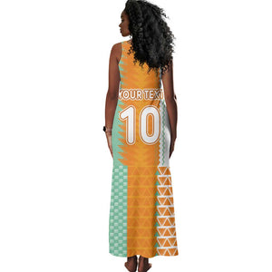 Custom Ivory Coast Football Tank Maxi Dress Côte d'Ivoire-Tribal Sporty Style - African Pride