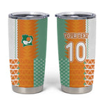 Custom Ivory Coast Football Tumbler Cup Côte d'Ivoire-Tribal Sporty Style - African Pride