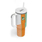 Custom Ivory Coast Football Tumbler With Handle Côte d'Ivoire-Tribal Sporty Style - African Pride