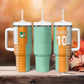 Custom Ivory Coast Football Tumbler With Handle Côte d'Ivoire-Tribal Sporty Style - African Pride