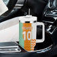 Custom Ivory Coast Football Tumbler With Handle Côte d'Ivoire-Tribal Sporty Style - African Pride