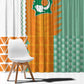Ivory Coast Football Window Curtain Côte d'Ivoire-Tribal Sporty Style - African Pride