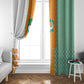 Ivory Coast Football Window Curtain Côte d'Ivoire-Tribal Sporty Style - African Pride