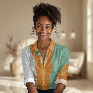 Custom Ivory Coast Football Women Casual Shirt Côte d'Ivoire-Tribal Sporty Style - African Pride