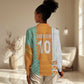 Custom Ivory Coast Football Women Casual Shirt Côte d'Ivoire-Tribal Sporty Style - African Pride