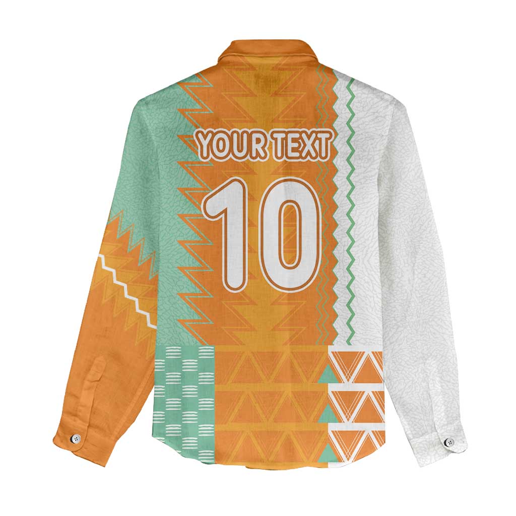 Custom Ivory Coast Football Women Casual Shirt Côte d'Ivoire-Tribal Sporty Style - African Pride