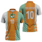 Custom Ivory Coast Football Zipper Polo Shirt Côte d'Ivoire-Tribal Sporty Style - African Pride
