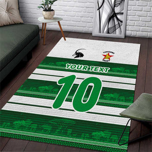 Custom Zimbabwe Rugby Area Rug African Heritage Edition - African Pride
