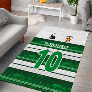 Custom Zimbabwe Rugby Area Rug African Heritage Edition - African Pride