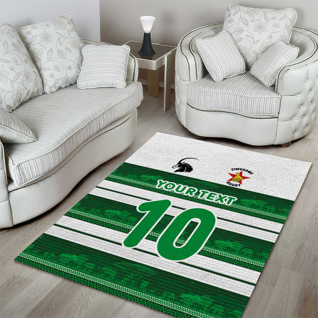 Custom Zimbabwe Rugby Area Rug African Heritage Edition - African Pride