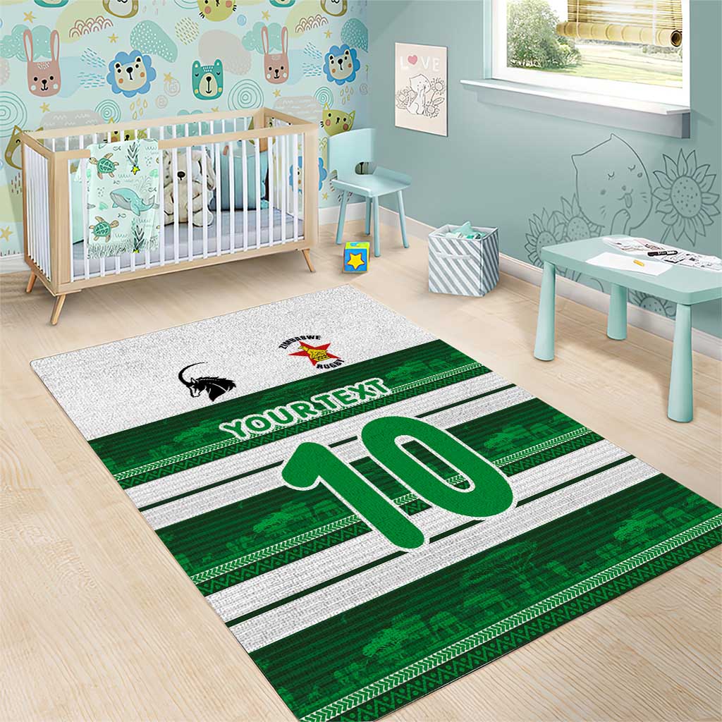 Custom Zimbabwe Rugby Area Rug African Heritage Edition - African Pride