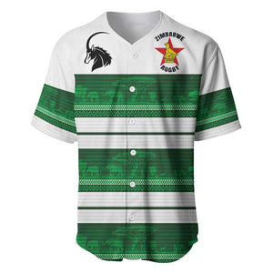 Custom Zimbabwe Rugby Baseball Jersey African Heritage Edition - African Pride