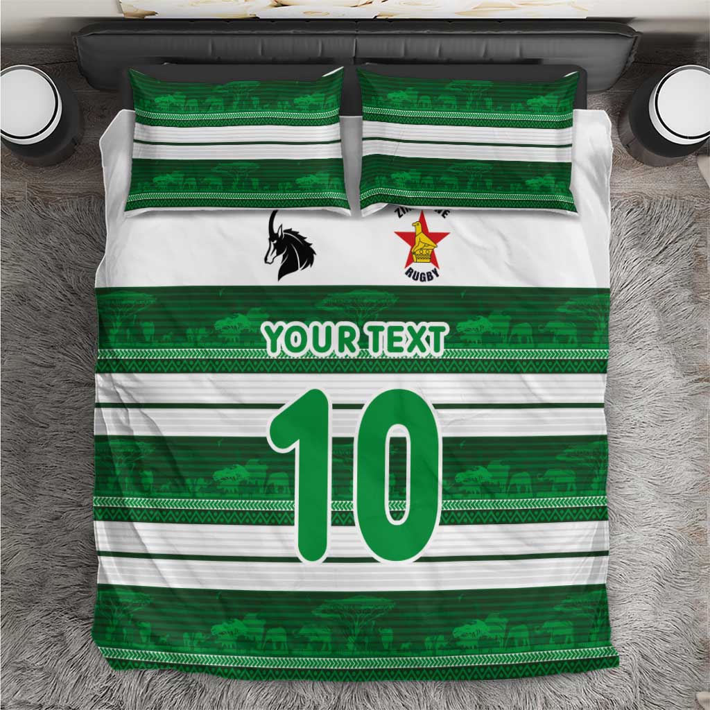 Custom Zimbabwe Rugby Bedding Set African Heritage Edition - African Pride