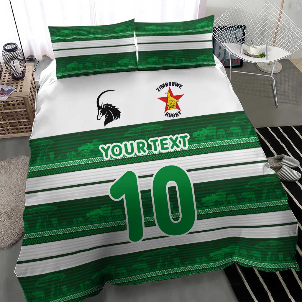 Custom Zimbabwe Rugby Bedding Set African Heritage Edition - African Pride