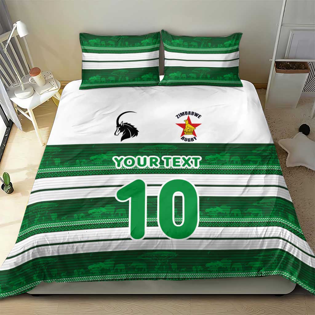 Custom Zimbabwe Rugby Bedding Set African Heritage Edition - African Pride