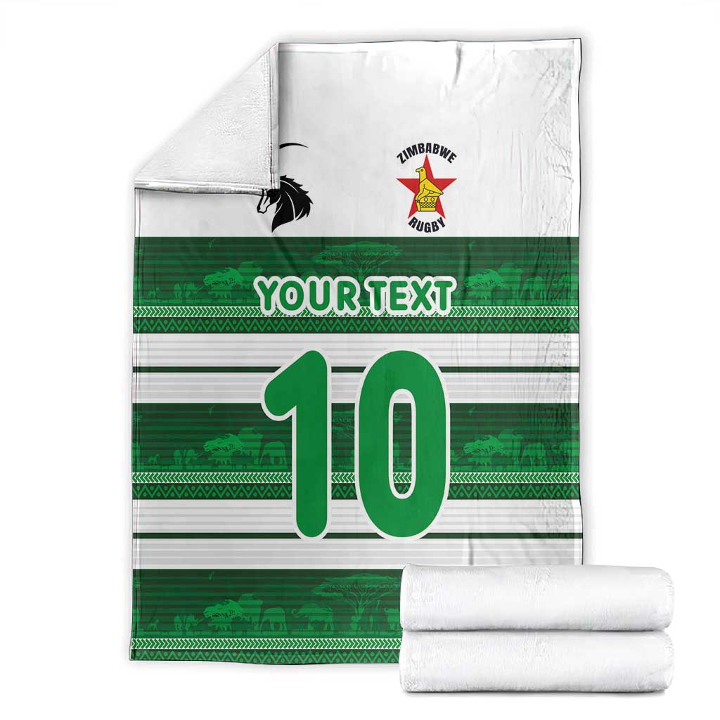 Custom Zimbabwe Rugby Blanket African Heritage Edition - African Pride
