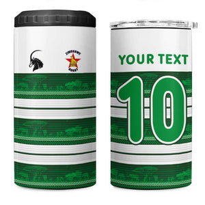Custom Zimbabwe Rugby 4 in 1 Can Cooler Tumbler African Heritage Edition - African Pride