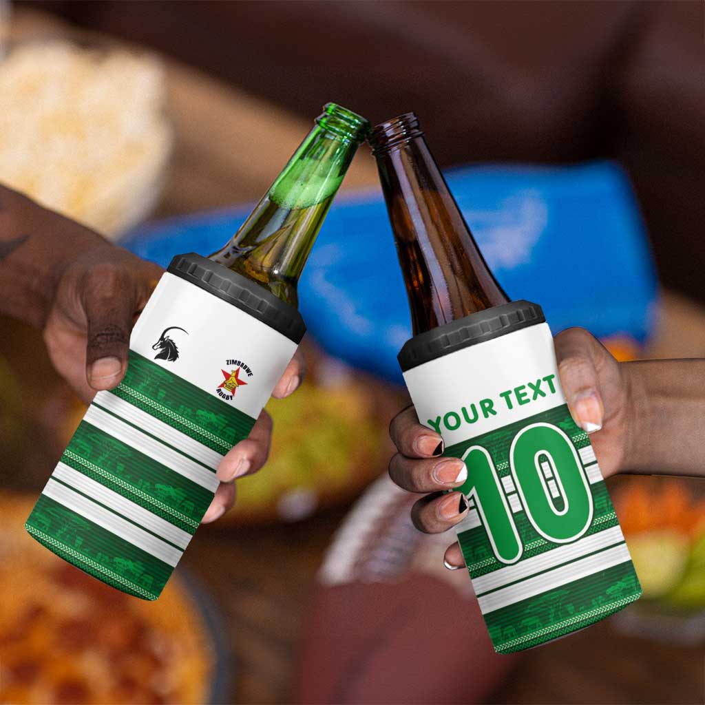 Custom Zimbabwe Rugby 4 in 1 Can Cooler Tumbler African Heritage Edition - African Pride