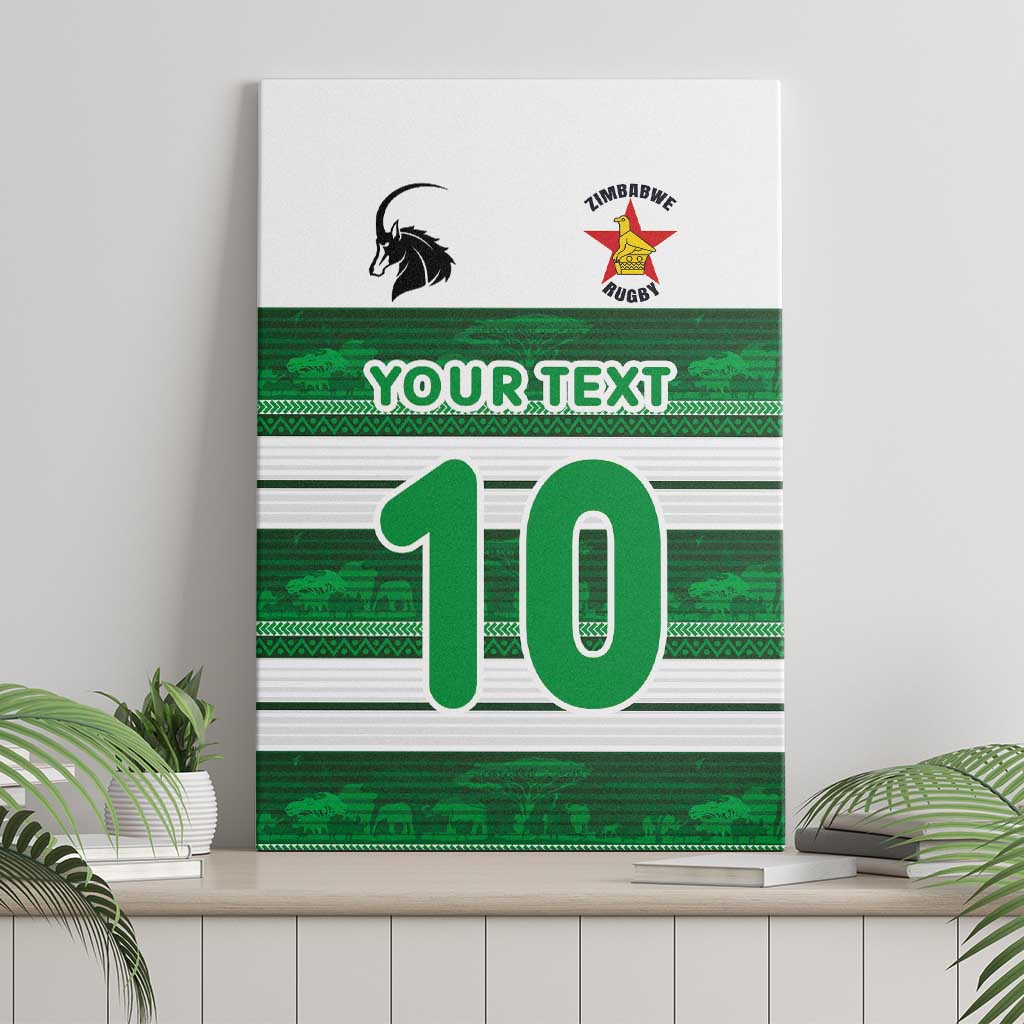 Custom Zimbabwe Rugby Canvas Wall Art African Heritage Edition - African Pride