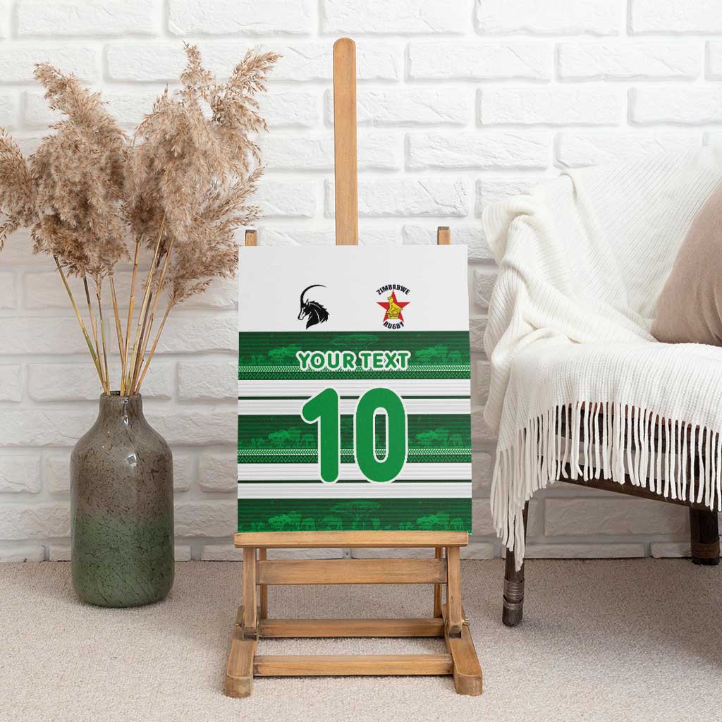 Custom Zimbabwe Rugby Canvas Wall Art African Heritage Edition - African Pride
