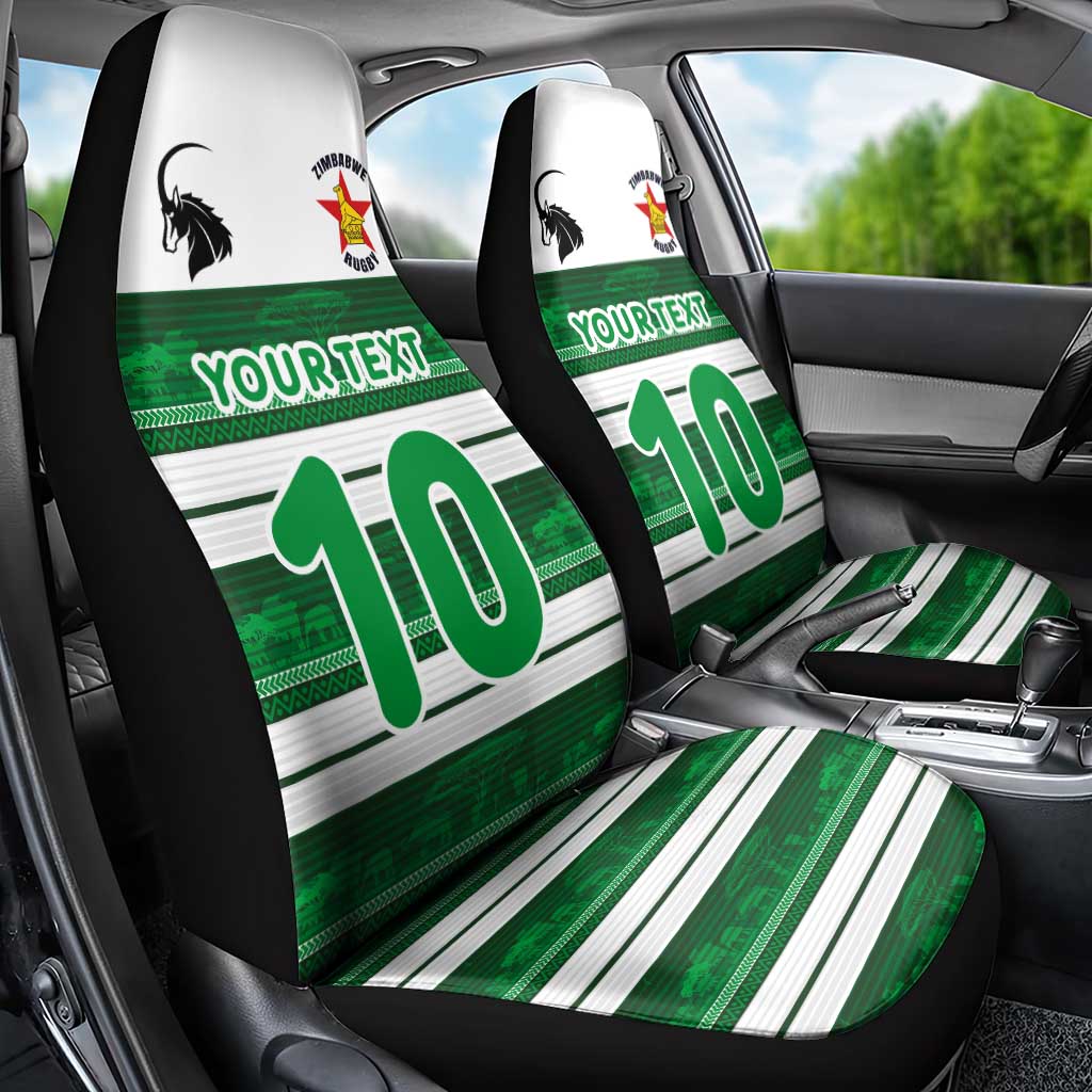 Custom Zimbabwe Rugby Car Seat Cover African Heritage Edition - African Pride