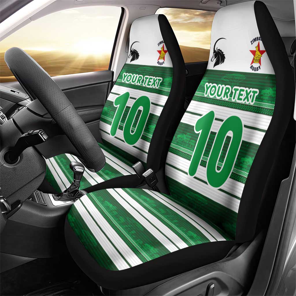 Custom Zimbabwe Rugby Car Seat Cover African Heritage Edition - African Pride