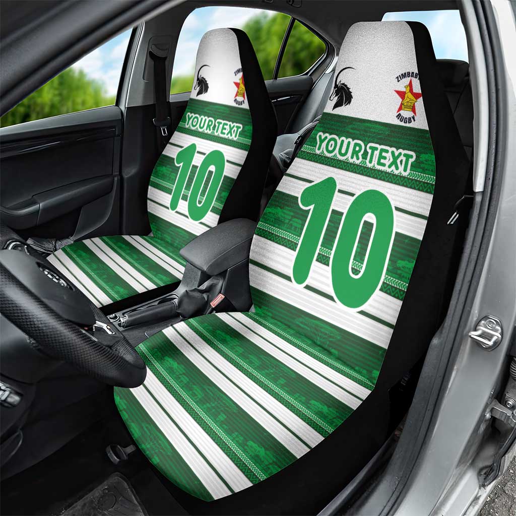 Custom Zimbabwe Rugby Car Seat Cover African Heritage Edition - African Pride