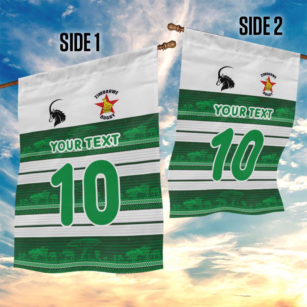 Custom Zimbabwe Rugby Garden Flag African Heritage Edition - African Pride