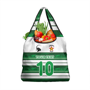 Custom Zimbabwe Rugby Grocery Bag African Heritage Edition - African Pride