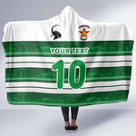 Custom Zimbabwe Rugby Hooded Blanket African Heritage Edition - African Pride