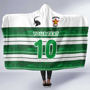 Custom Zimbabwe Rugby Hooded Blanket African Heritage Edition - African Pride