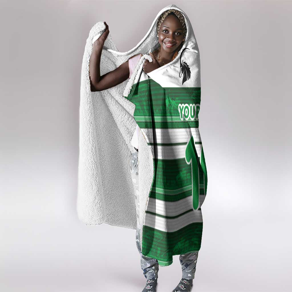 Custom Zimbabwe Rugby Hooded Blanket African Heritage Edition - African Pride