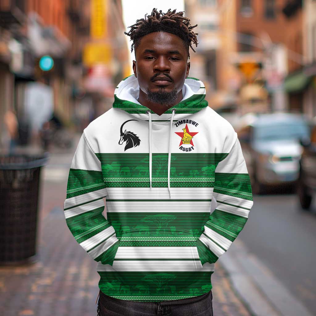 Custom Zimbabwe Rugby Hoodie African Heritage Edition - African Pride