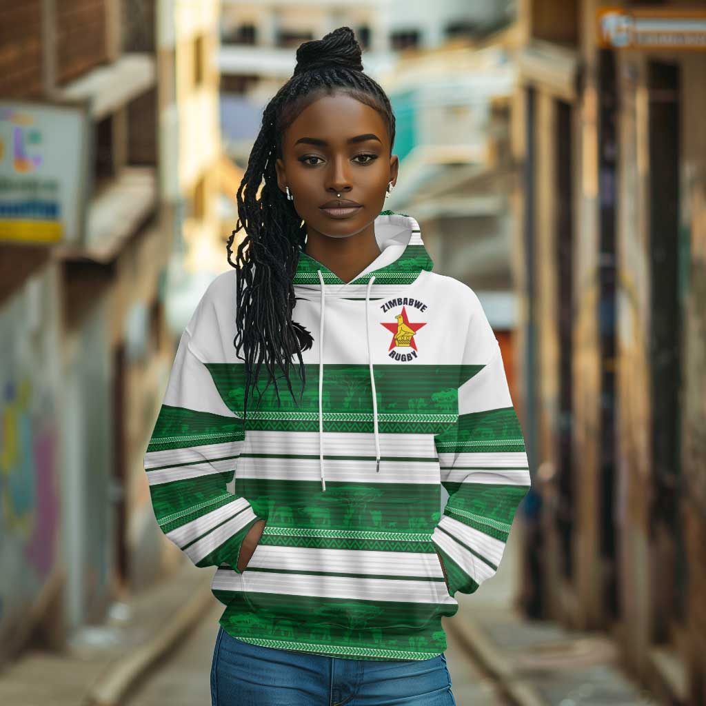 Custom Zimbabwe Rugby Hoodie African Heritage Edition - African Pride