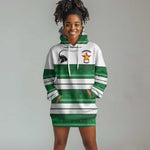 Custom Zimbabwe Rugby Hoodie Dress African Heritage Edition - African Pride