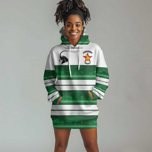Custom Zimbabwe Rugby Hoodie Dress African Heritage Edition - African Pride
