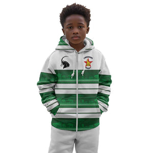 Custom Zimbabwe Rugby Kid Hoodie African Heritage Edition - African Pride