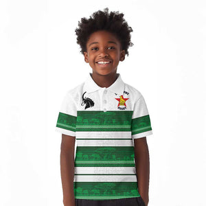 Custom Zimbabwe Rugby Kid Polo Shirt African Heritage Edition - African Pride