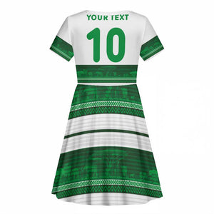 Custom Zimbabwe Rugby Kid Short Sleeve Dress African Heritage Edition - African Pride