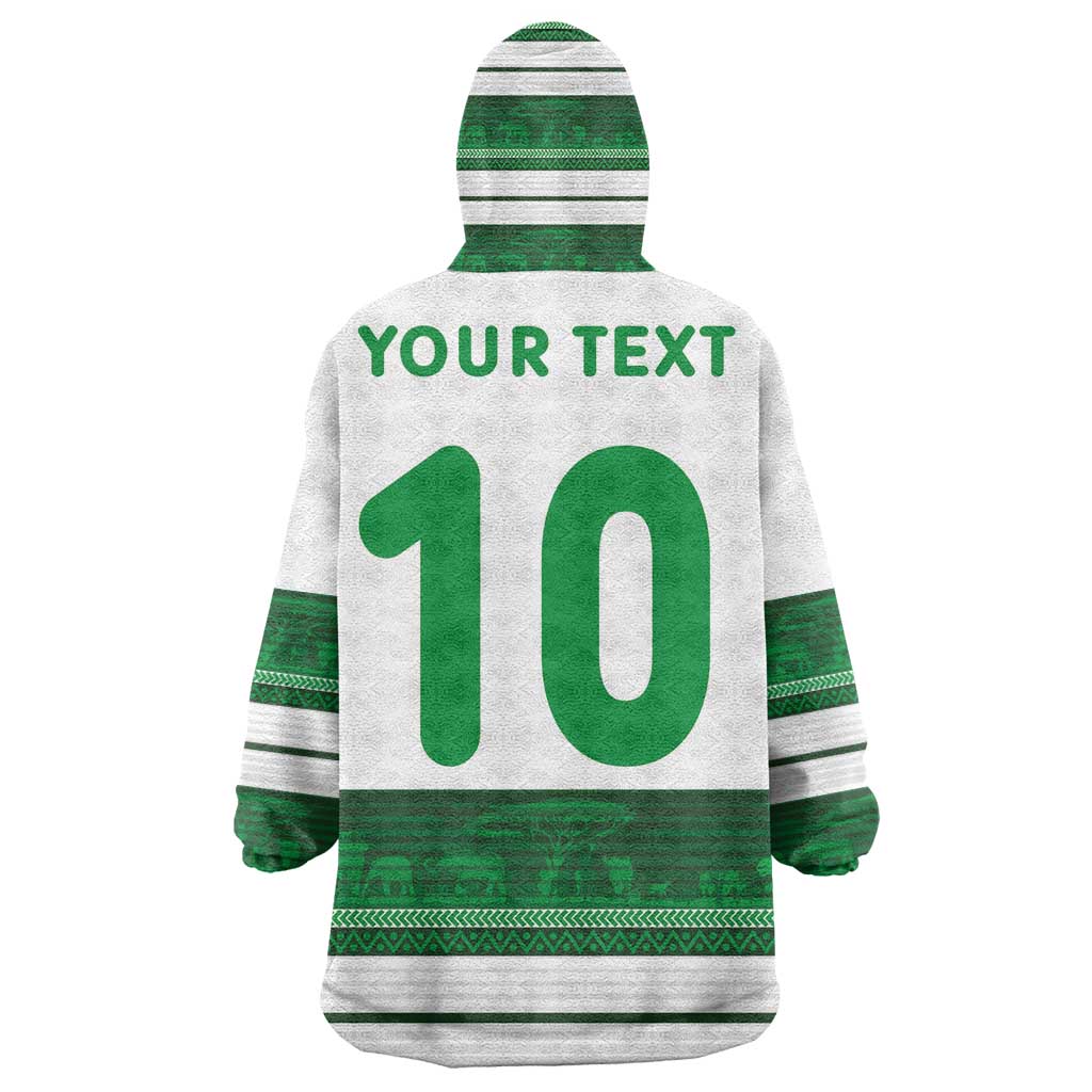 Custom Zimbabwe Rugby Kid Wearable Blanket Hoodie African Heritage Edition - African Pride