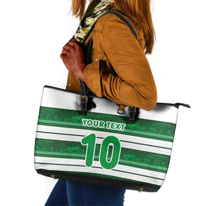 Custom Zimbabwe Rugby Leather Tote Bag African Heritage Edition - African Pride