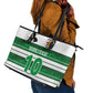 Custom Zimbabwe Rugby Leather Tote Bag African Heritage Edition - African Pride