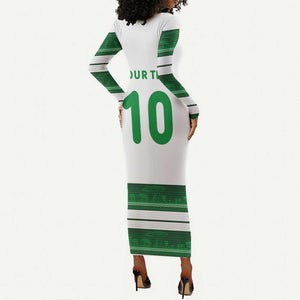 Custom Zimbabwe Rugby Long Sleeve Bodycon Dress African Heritage Edition - African Pride