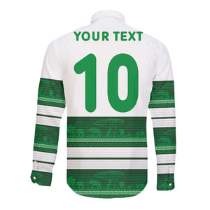 Custom Zimbabwe Rugby Long Sleeve Button Shirt African Heritage Edition - African Pride