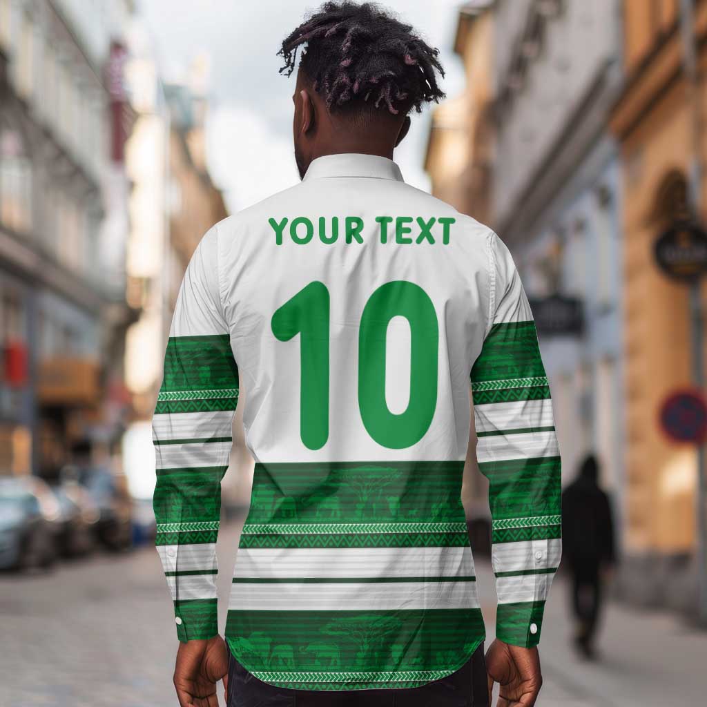 Custom Zimbabwe Rugby Long Sleeve Button Shirt African Heritage Edition - African Pride