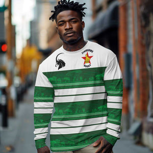 Custom Zimbabwe Rugby Long Sleeve Shirt African Heritage Edition - African Pride
