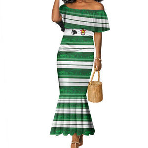 Custom Zimbabwe Rugby Mermaid Dress African Heritage Edition - African Pride